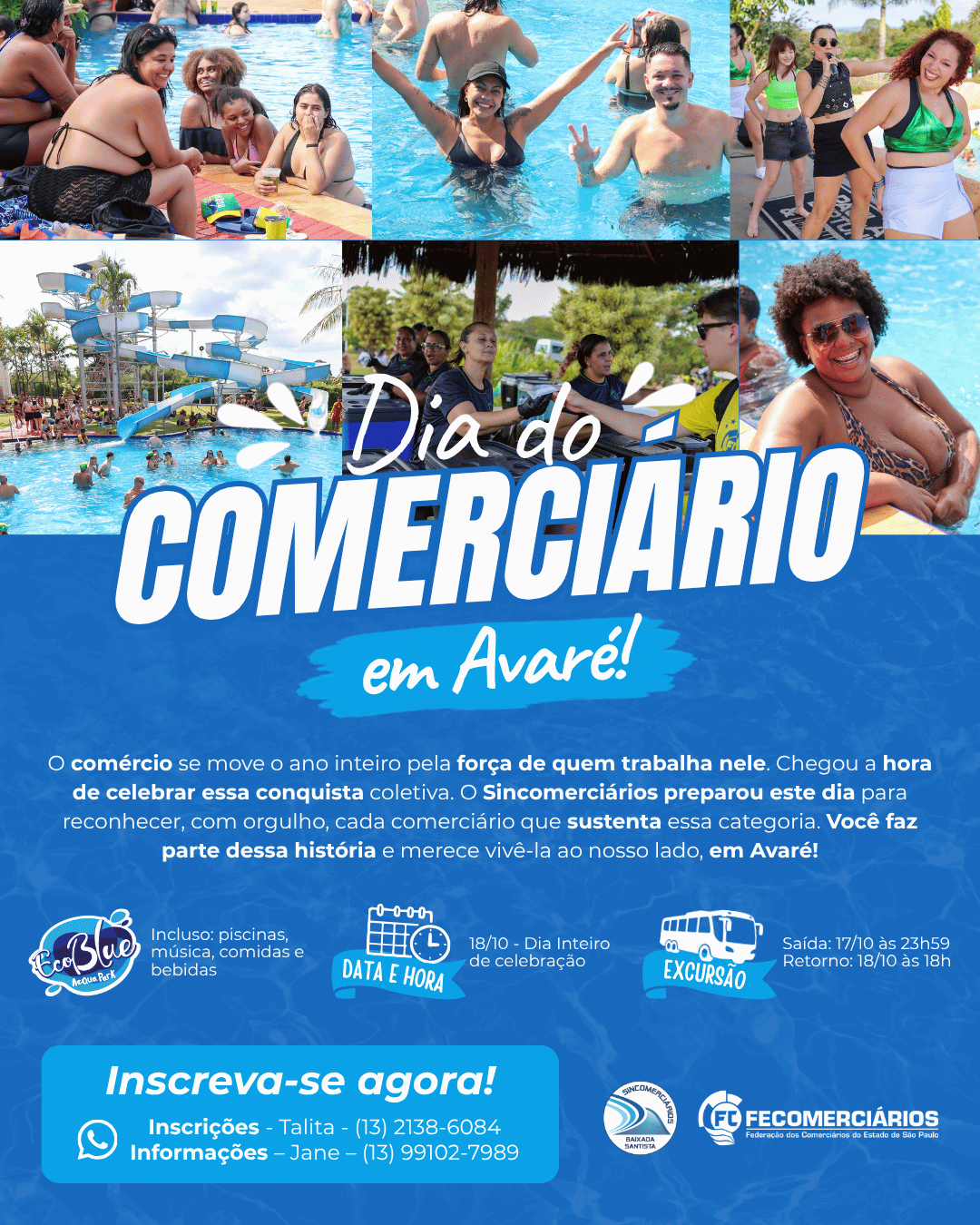 Dia do Comerciário em Avaré 2026: tudo sobre o evento e a excursão